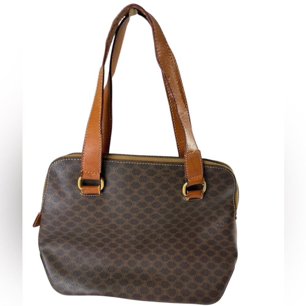 Brown Patterned Tote Bag
